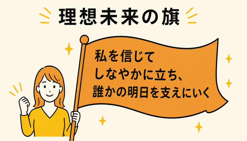 理想未来の旗(岩野智絵)